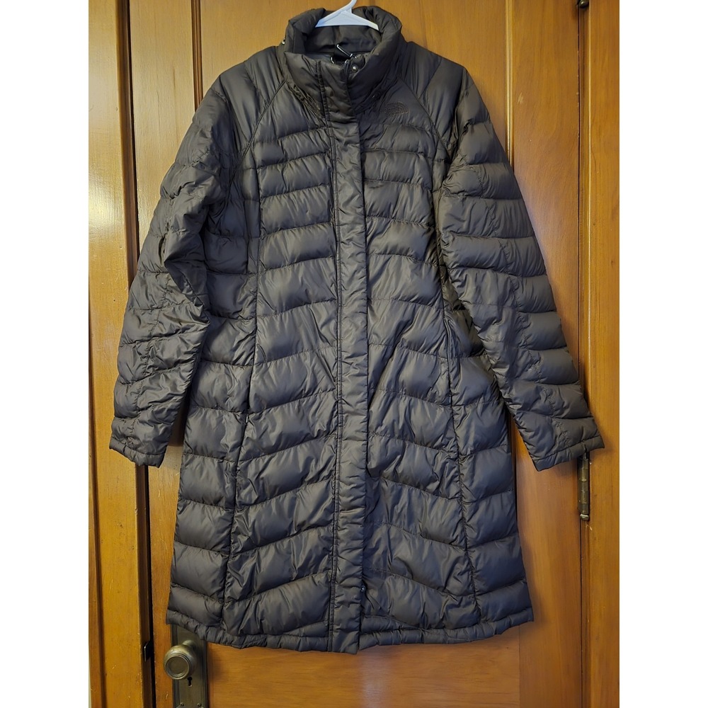 The North Face Womens Size Large Black  Down Parka Lightweight Insulated NO HOOD